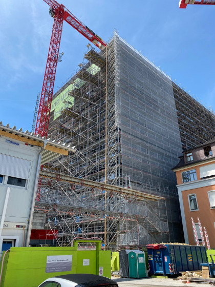 Blick auf die Baustelle KSSG