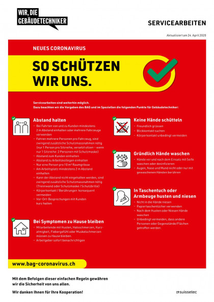 Servicearbeiten sind sicher!